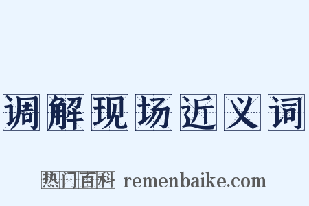 调解现场近义词是什么意思的图片